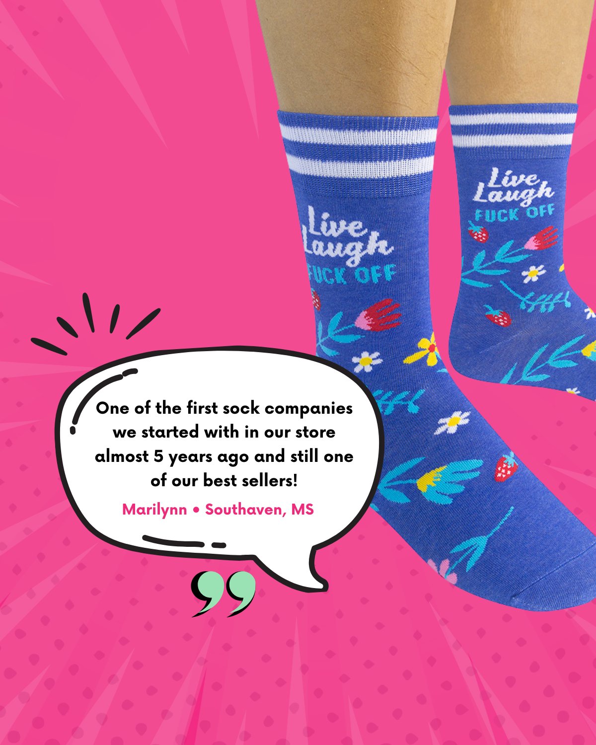 Live, Laugh, Fuck Off Socks | Curse Word Socks | Funny Socks - HER Home Design Boutique